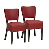 thumbnail of METRO PROFESSIONAL Gestoffeerde restaurantstoel Jack, set van 2, beukenhout/kunstleer, rood