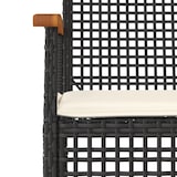 thumbnail of vidaXL 3-tlg. Bistro-Set mit Kissen Schwarz Poly Rattan Akazienholz
