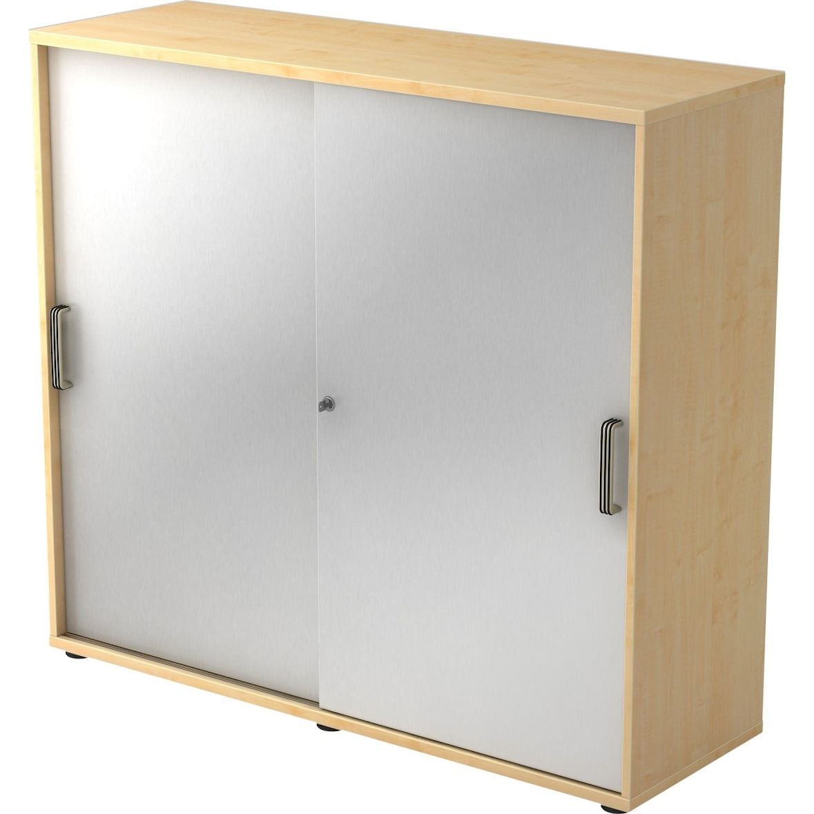 Schiebetürenschrank Serie 9 3OH BxTxH 120x40x110cm Griff SG Ahorn/Silber