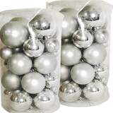 thumbnail of 60tlg. Christbaumkugeln silber Ø 4/5/6/7cm