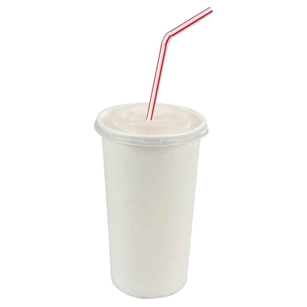 100x Pappbecher Getränkebecher weiß 400 510ml inkl. Deckel mit Kreuzschlitz