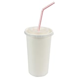 thumbnail of 100x Pappbecher Getränkebecher weiß 400 510ml inkl. Deckel mit Kreuzschlitz