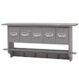 thumbnail of Küchenregal HWC-C49, Haushaltsregal Regal, Vintage mit 5 Schubladen 32x65x13cm ~ Shabby Look, grau