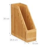 thumbnail of Relaxdays Stehsammler Bambus, A4, Zeitschriften & Dokumente, Büro, Schreibtisch, Stehordner, HBT: 30x10x26,5 cm, natur