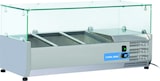 thumbnail of Edelstahl-Kühlvitrine für 2 GN1/3 + 1 GN1/2 Tabletts. Abmessungen 100x39.5x44h cm. Temperatur +2°C/+8°C. Kühlkopf VRX 10/38