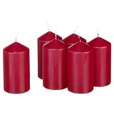 thumbnail of METRO Professional Candele a colonna, paraffina, 6,8 x 13 cm, circa 40 ore, bordeaux, 6 pezzi