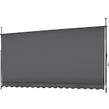 thumbnail of Klemmmarkise mit Handkurbel, höhenverstellbar - 400 x 180 cm, schwarz/grau