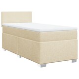 thumbnail of vidaXL Boxspringbett mit Matratze Creme 90x200 cm Stoff
