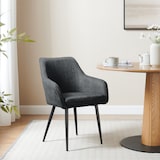 thumbnail of SalesFever Esszimmerstuhl | Bezug Strukturstoff | Stuhlbeine Metall | B 61 x T 60 x H 85 cm | anthrazit – schwarz