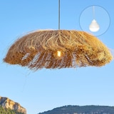 thumbnail of Lumisky Luminária pendente sem fio HAVANA RGB D75CM Algas marinhas Bege