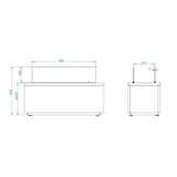 thumbnail of Chimenea de bioetanol de suelo para uso interior y exterior CARAVAGGIO Blanco L100xP40xH40 cm