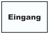 thumbnail of Eingang Schild mit Text Zugang Eintritt waagerecht A3 Rückseite selbstklebend