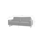 thumbnail of KAWOLA Sofa VILNIUS 2-Sitzer Lederfaserstoff schwarz