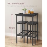 thumbnail of Helloshop26 - Stehtisch quadratischer Bartisch Stahlgestell 60 x 60 x 92 cm einfache Montage für Küche und Wohnzimmer Industriestil 12_0007675