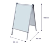 thumbnail of FRANKEN Plakatständer Kundenstopper A1 mit Klapprahmentechnik, freistehend, doppelseitig, Aluminiumrahmen, Outdoor PRO, BS1309