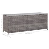 thumbnail of vidaXL Garten-Auflagenbox Grau 150x50x60 cm Poly Rattan