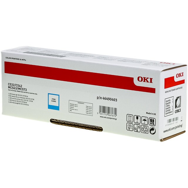 Laser/Kopierer OKI 46490403 OKI C532 TONER CYAN ST