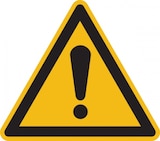 thumbnail of Warnschild, Allgemeines Warnschild W001 - ASR A1.3 (DIN EN ISO 7010) - 25 mm Folie selbstklebend
