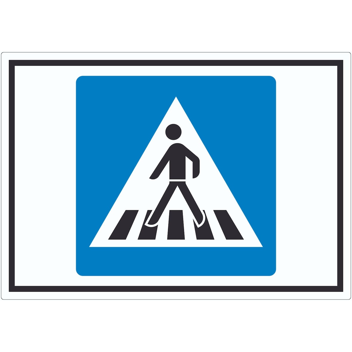 Fußgängerüberweg Symbol Aufkleber A6 (105x148mm)