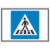 thumbnail of Fußgängerüberweg Symbol Aufkleber A6 (105x148mm)