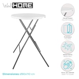 thumbnail of WellHome - Mesa de bar de polietileno na cor branca, Ø80 x 110 cm