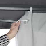 thumbnail of Pavillon MILENA 3,3x3,3 m Anthrazit mit lichtgrauen Seitenvorhängen