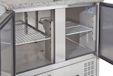 thumbnail of GastroHero Pizzatisch ECO 900 mit Granitplatte Kühltisch 2 Türen 900x700 mm Pizza Vorbereitungstisch für 5x GN 1/6 Behälter Umluftkühlung +2 bis +8 °C