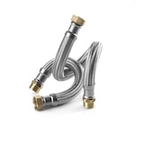 thumbnail of Edelstahl Trinkwasser Panzerschlauch IG/AG 1 1/2 Zoll DN40 500mm DVGW Flexschlauch