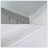 thumbnail of Mesa de plantación HWC-N55, mesa de jardinería, mesa para flores, estante para plantas, madera galvanizada certificada FSC®, 117x102x56cm ~ blanco