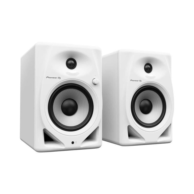 Paire D'enceintes De Monitoring Pioneer Dj Dm-50d-w - Bass Reflex - 2x25w - Mode Dj Ou Production - Blanc