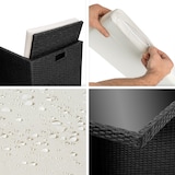 thumbnail of tectake Conjunto de ratán y aluminio Manhattan  negro - 403844