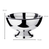 thumbnail of Champagnerkühler Toni, doppelwandig, Edelstahl hochglanzpoliert, Innen und Fuß gehämmert, ø 43 cm