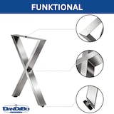 thumbnail of DanDiBo 2x Bankgestell Edelstahl 43 x 40 cm Bank Füße Bankbeine 96677 Bankkufen Couchtisch Tisch Beine Tischgestell