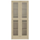 thumbnail of vidaXL Vitrinekast 82,5x30,5x185 cm bewerkt hout sonoma eikenkleurig