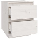 thumbnail of Table de chevet Blanc 40x35x50 cm Bois de pin solide
