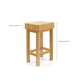 thumbnail of Ceppo Macelleria in legno massiccio di acacia, con piedistallo, spessore 17 cm, dimensioni cm  40x40x90h - mod.1174040-021