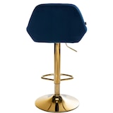 thumbnail of 2er Set Barhocker Braga Gold Samt blau