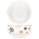 thumbnail of 6x Stars schwarz & gold Müslischale 450ml Steingut Dessert-Bowl Weihnachten
