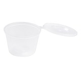 thumbnail of 500x Dressingbecher Saucenbecher mit anhängendem Deckel  30ml transparent aus PP
