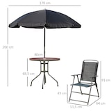 thumbnail of Conjunto Muebles Jardin 4 Sillas Mesa de Comedor Redonda Sombrilla Parasol