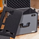 thumbnail of HMF 14412-02 Alu Fotokoffer, Miniaturenkoffer mit Rasterschaumstoff, 46 x 33 x 26 cm