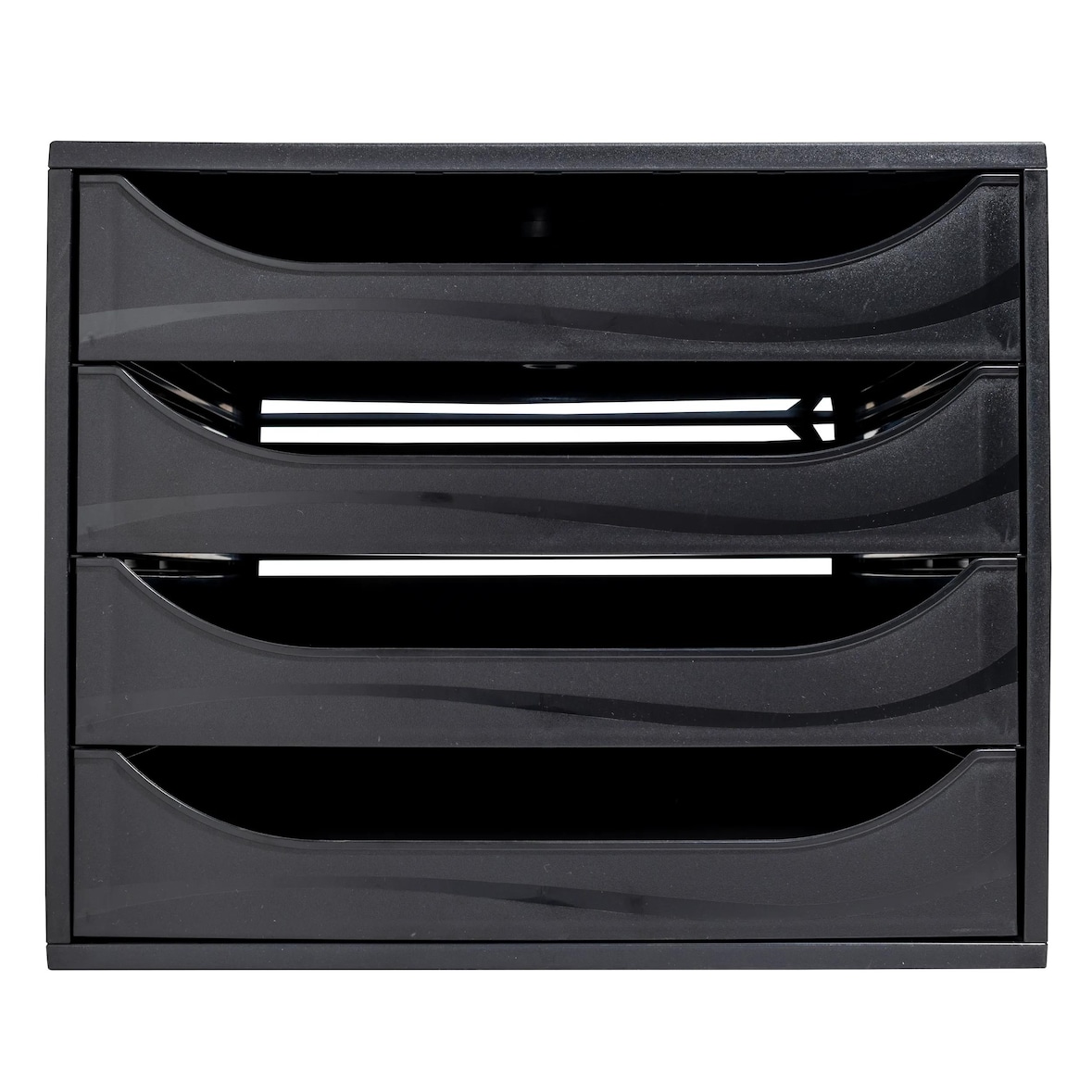EXACOMPTA Module Caisson Ecobox 4 Tiroirs H28.4Xl23.4Xp34.8Cm Noir