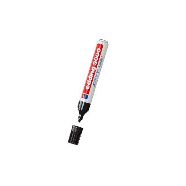 10x Edding 3000-001 Permanentmarker - nachfüllbar, 1,5 - 3 mm, schwarz