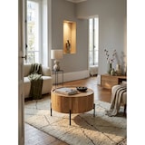 thumbnail of Couchtisch Akazie Massivholz 60x60x41 cm Rund mit Metallgestell, Kleiner Sofatisch Modern, Wohnzimmertisch Couch, Kaffeetisch Braun /