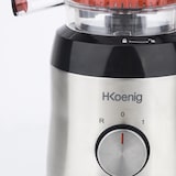 thumbnail of H.Koenig GSX10 Compact'One Entsafter Slow Juicer / 0,75 L/Saft- und Tresterbehälter/Edelstahlgehäuse, 150 W, Silber
