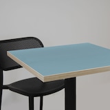 thumbnail of Restootab - Table 70x70cm - modèle Bazila bleu cèdre chants bois