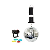 thumbnail of Kit Boule à facettes 15cm avec moteur + Spot avec filtres RVBJ G007BA