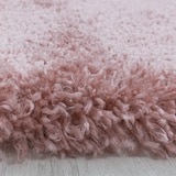 thumbnail of Teppich Hochflor Shaggy Uni Style Polypropylen Wohnzimmer Rosa Rund 120x120 | Kadima Design