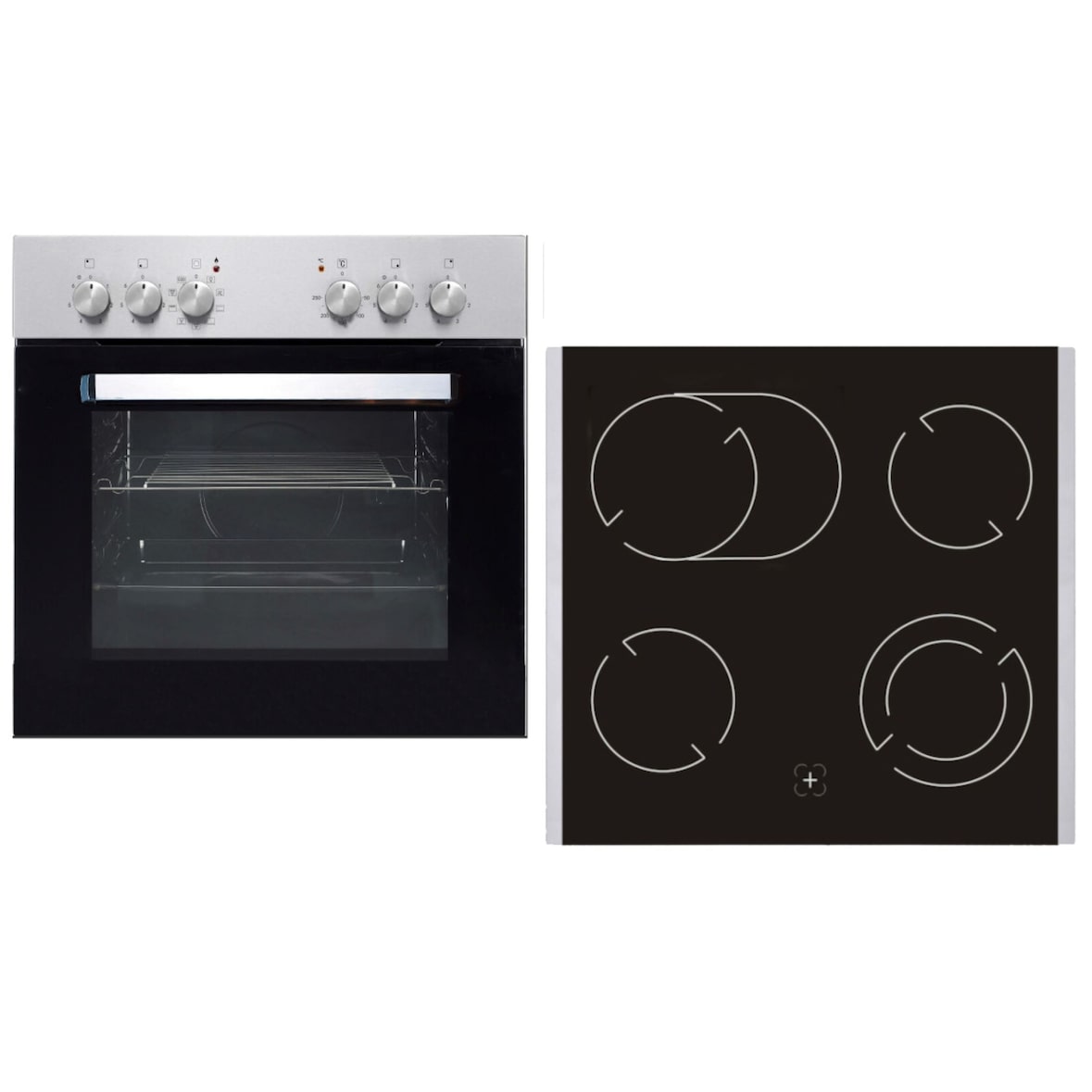 PKM Einbauherdset KH-BIC7-2KB GK-IX-2 - 7 Funktionen, Ofen, Umluft, Kochfeld