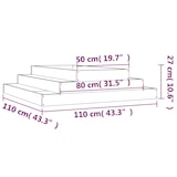 thumbnail of vidaXL Pflanzkübel 110x110x27 cm Massivholz Douglasie
